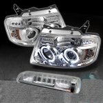 2005 Ford F150 Clear Halo Projector Headlights and LED Brake Light