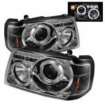 2007 Ford Ranger Clear Dual Halo Projector Headlights with LED