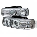 2002 Chevy Tahoe Clear CCFL Halo Projector Headlights with LED