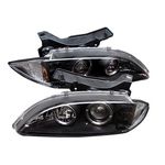 Chevy Cavalier 1995-1999 Black Halo Projector Headlights with LED