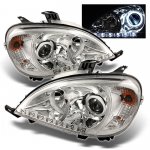 1998 Mercedes Benz M Class Clear Halo Projector Headlights with LED