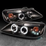 2009 Pontiac G6 Black CCFL Halo Projector Headlights with LED