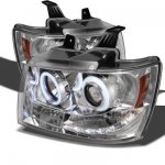 2009 Chevy Avalanche Clear CCFL Halo Projector Headlights with LED