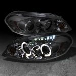 2006 Chevy Monte Carlo Smoked Dual Halo Projector Headlights with LED