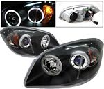 2008 Chevy Cobalt Projector Headlights Black CCFL Halo LED