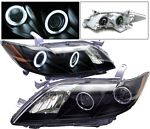 2007 Toyota Camry Black Projector Headlights CCFL Halo