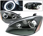 2002 Nissan Altima Black Projector Headlights CCFL Halo