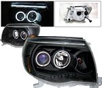 2007 Toyota Tacoma Black Projector Headlights CCFL Halo LED