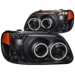 Mercury Mountaineer 1997 Black Projector Headlights CCFL Halo LED