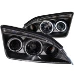 Ford Focus ZX4 Sedan 2005-2007 Black Projector Headlights CCFL Halo LED