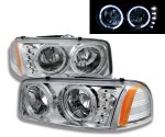 GMC Yukon 2000-2006 Halo Headlights Chrome LED