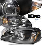 2000 Honda Civic TYC Black Projector Headlights