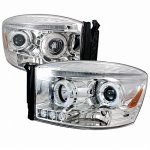 2007 Dodge Ram 2500 Clear Halo Projector Headlights LED