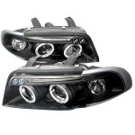 1999 Audi A4 Black Halo Projector Headlights with LED