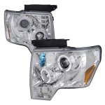 2011 Ford F150 Clear Halo Projector Headlights with LED