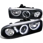 2003 Chevy S10 Pickup Black Projector Headlights Halo LED