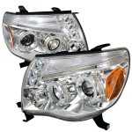 2007 Toyota Tacoma Clear Dual Halo Projector Headlights with LED