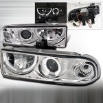 2004 Chevy S10 Clear Dual Halo Projector Headlights