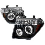 2005 Nissan Pathfinder Black Dual Halo Projector Headlights with LED