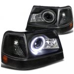 2000 Ford Ranger Black Halo Projector Headlights and Bumper Lights Set