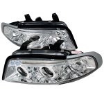 Audi A4 1996-1999 Clear Halo Projector Headlights with LED