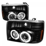 1995 Ford F350 Black Halo Projector Headlights