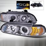 2002 BMW 5 Series Clear Halo Projector Headlights with LED Signal Lights