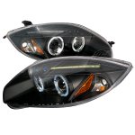 2010 Mitsubishi Eclipse Black Dual Halo Projector Headlights with LED