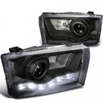 2000 Ford Excursion Black Projector Headlights LED DRL