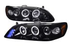 2002 Honda Accord Smoked Halo Projector Headlights with LED