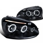 2006 VW Rabbit Black Halo Projector Headlights with LED