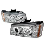 2006 Chevy Silverado 3500 Chrome Halo Projector Headlights with LED