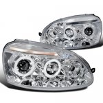 VW Jetta 2006-2010 Clear Halo Projector Headlights with LED