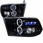 2011 Dodge Ram 2500 Black Smoked Halo Projector Headlights with LED