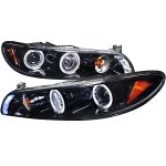 2002 Pontiac Grand Prix Smoked Halo Projector Headlights with LED