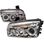 2010 Dodge Charger Clear Halo Projector Headlights with LED