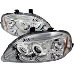 1999 Honda Civic Clear Dual Halo Projector Headlights with LED