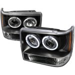 1995 Jeep Grand Cherokee Black Dual Halo Projector Headlights