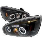 2006 Chevy Malibu Black Dual Halo Projector Headlights with LED