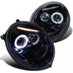 2004 VW Beetle Smoked Halo Projector Headlights