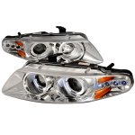 1998 Chrysler Sebring Coupe Clear Dual Halo Projector Headlights with LED