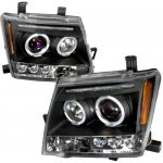 2007 Nissan Xterra Black Dual Halo Projector Headlights with LED