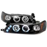 1996 Toyota Corolla Black Halo Projector Headlights with LED