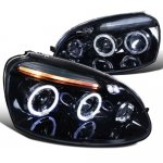 2007 VW Golf Smoked Halo Projector Headlights with LED