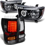 2010 Toyota Tundra Black Projector Headlights and LED Tail Lights