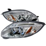 2010 Mitsubishi Eclipse Clear Dual Halo Projector Headlights with LED