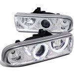 2004 Chevy S10 Pickup Chrome Projector Headlights Halo LED
