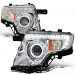 2007 Ford Edge Chrome Projector Headlights Halo LED DRL