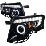 2008 Ford Edge Smoked Projector Headlights Halo LED DRL