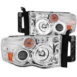 2003 Dodge Ram 3500 Projector Headlights Chrome CCFL Halo LED